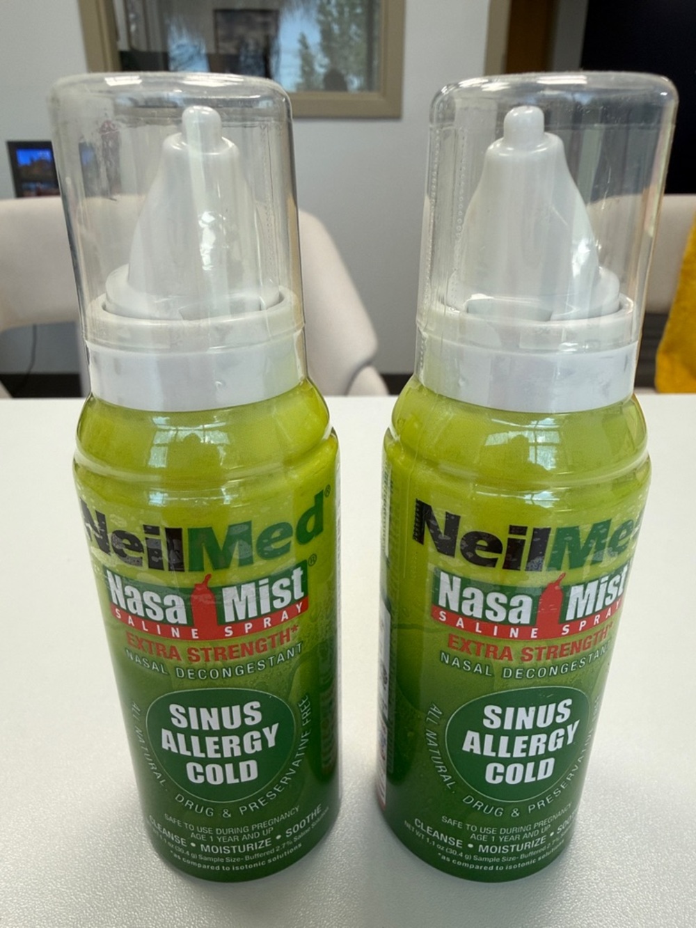 NasaMist Saline Nasal Spray x 2-  (Sinus Allergy Cold)